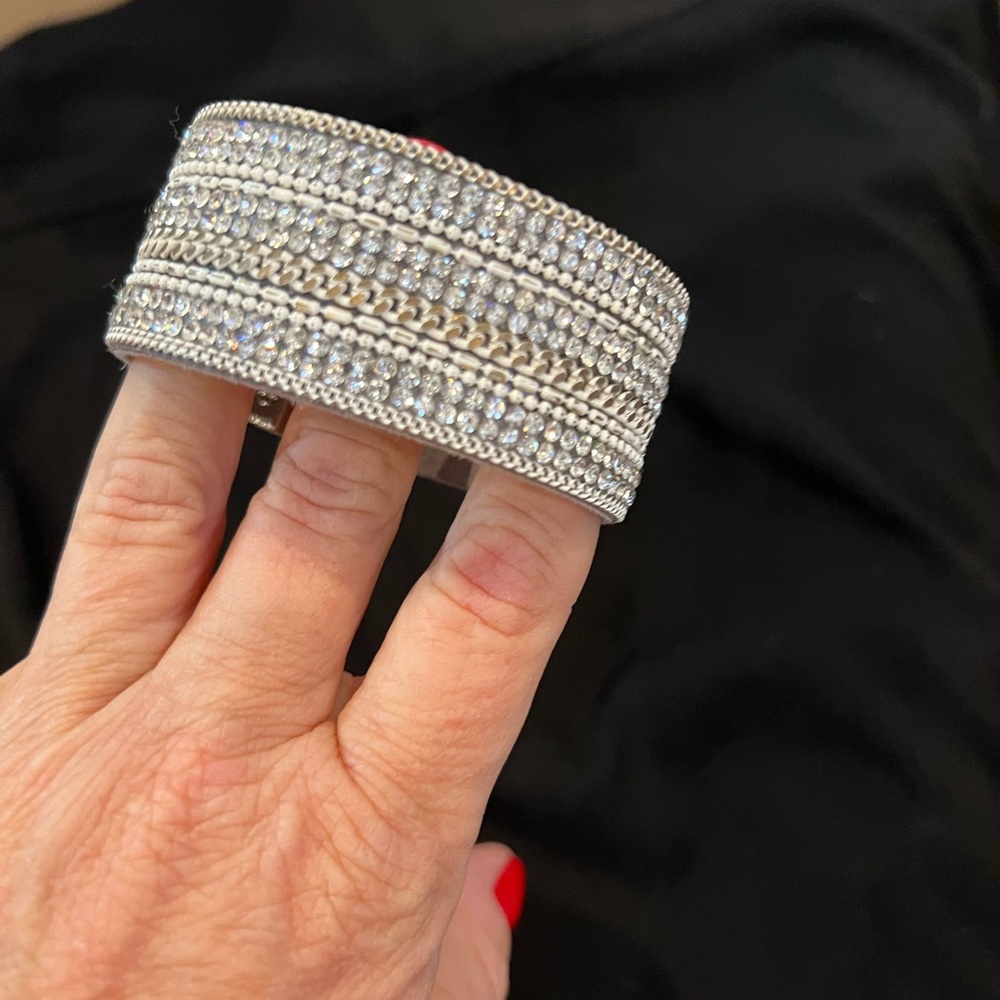 Elegant Silver Crystal Bracelet